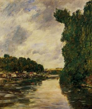 尤金 佈丹 A River near d'Abbeville